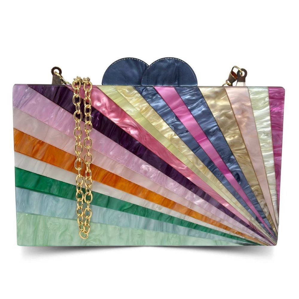 Bolsa Clutch Carteira De Mão Festa Feminina Sofisticada Eva Multicores 5