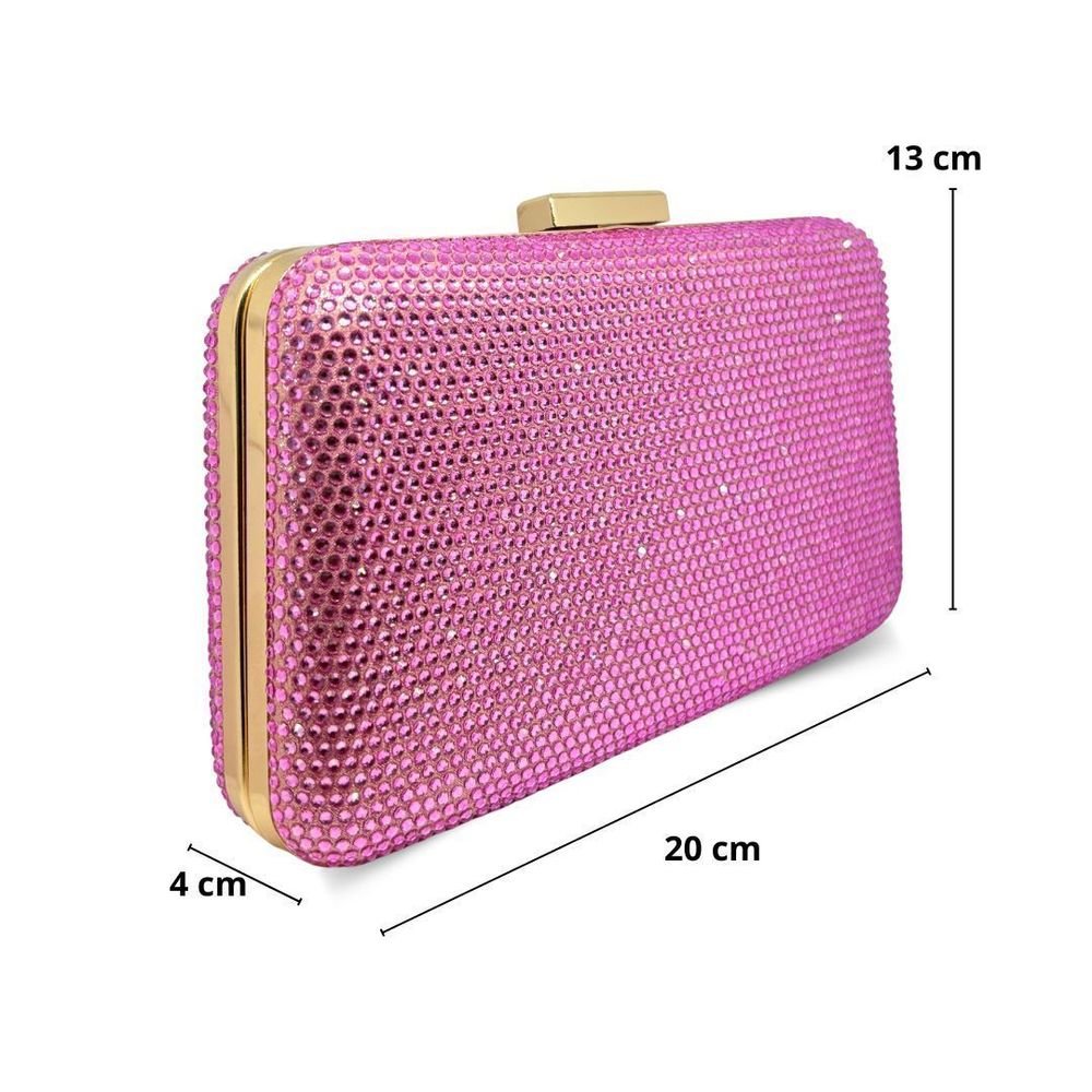 Bolsa Clutch Carteira De Festa Feminina Fashion Sophia Rosa 3