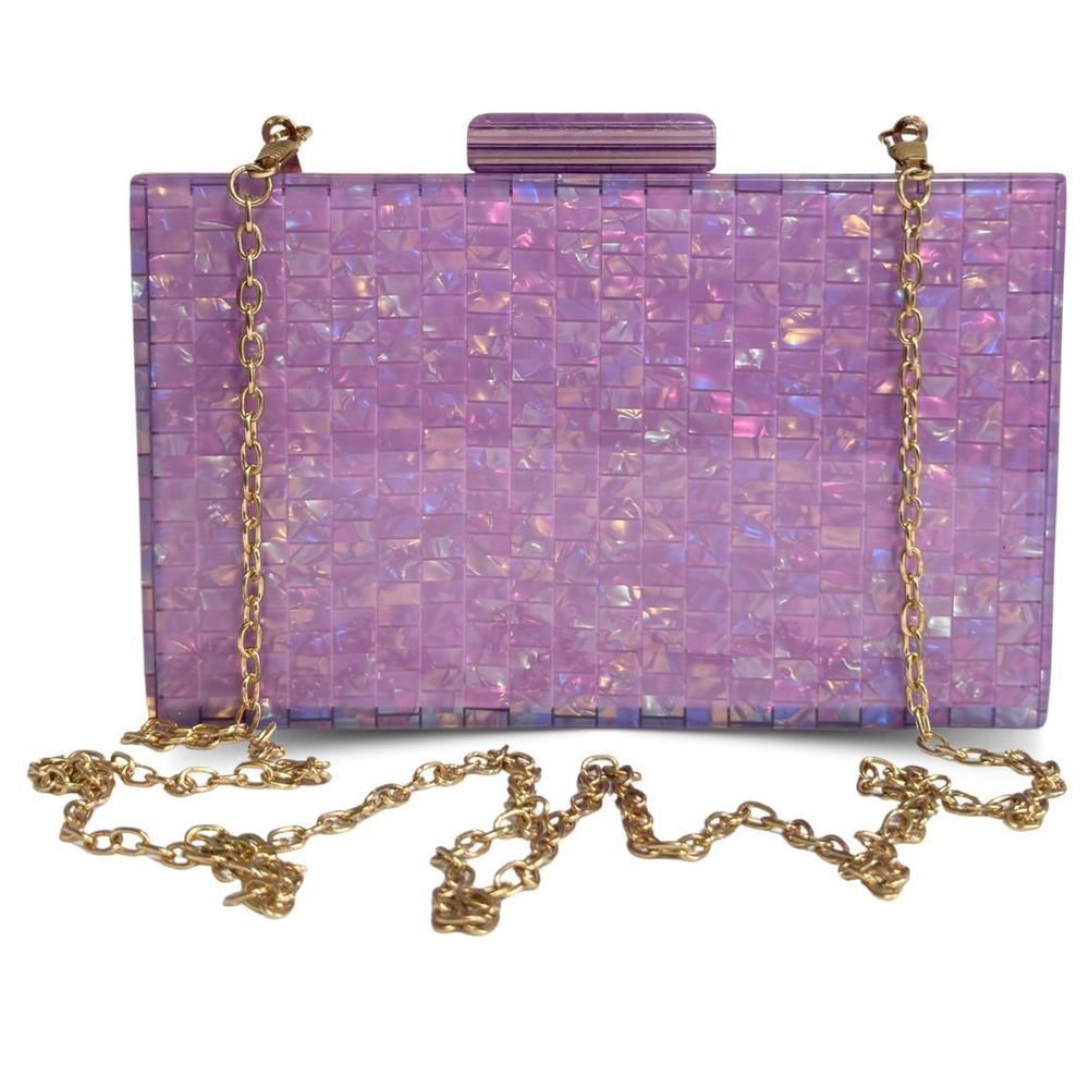 Bolsa Clutch Carteira De Festa Feminina Luxo Cecília Roxo 2