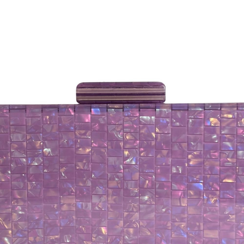 Bolsa Clutch Carteira De Festa Feminina Luxo Cecília Roxo 4