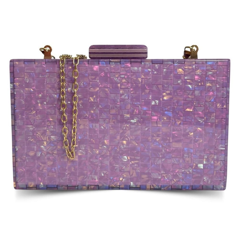 Bolsa Clutch Carteira De Festa Feminina Luxo Cecília Roxo 6