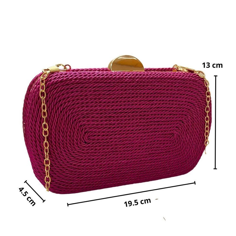 Bolsa Clucth Carteira De Festa Blogueira Ostentação Ingrid Fúcsia 3