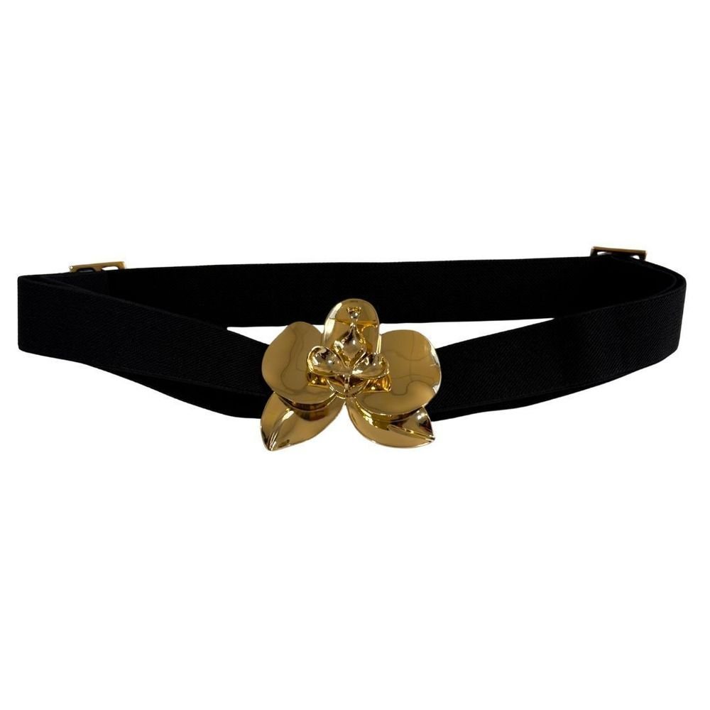 Cinto Feminino Fashion Elástico Largo Preto Orquídea