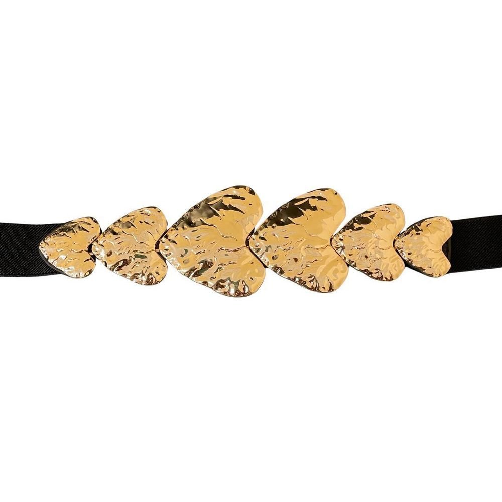 Cinto Feminino Fashion Elástico Love Blogueira Dourado 3