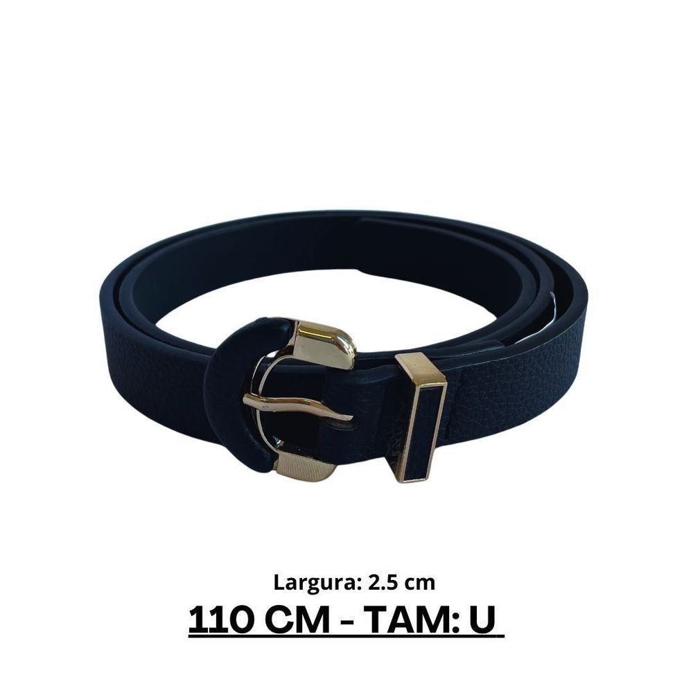 Cinto Feminino Fashion Sofisticado Cibele Preto 2