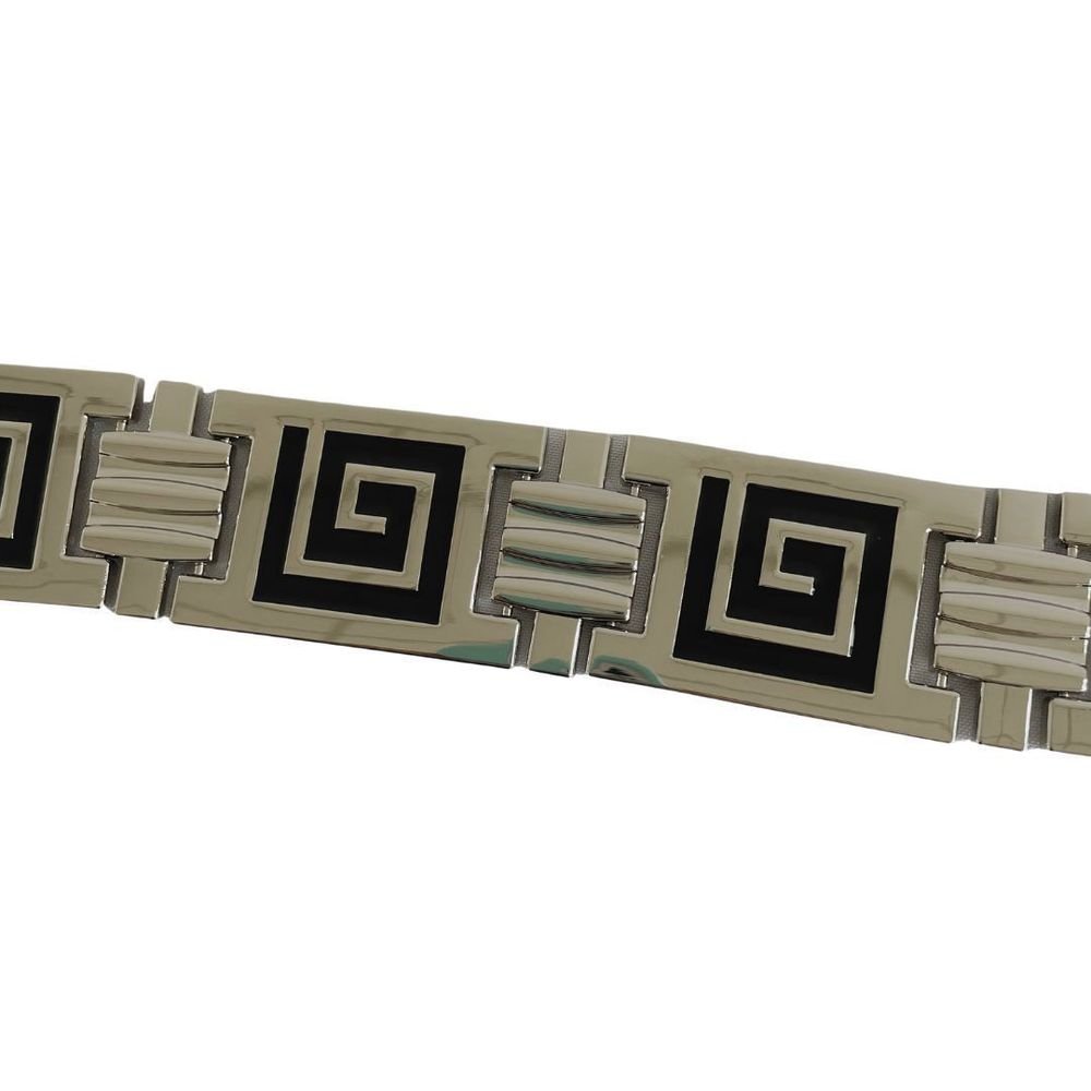 Cinto Feminino Fashion Elástico Largo Preto Luxo Roberta Preto/Prata 2