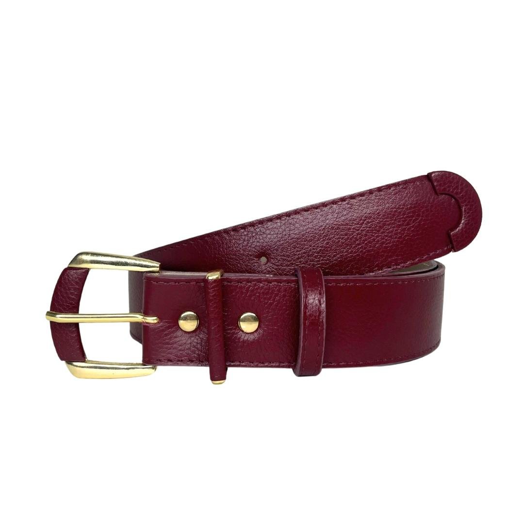 CINTO EM COURO NEW TOUCH DOURADO