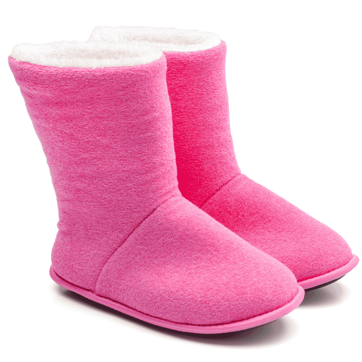 Pantufa Bota Polar Cano Alto Rosa Unissex Sola Antiderrapante Adulta e Infantil Super Quentinha e Fofinha Rosa 2