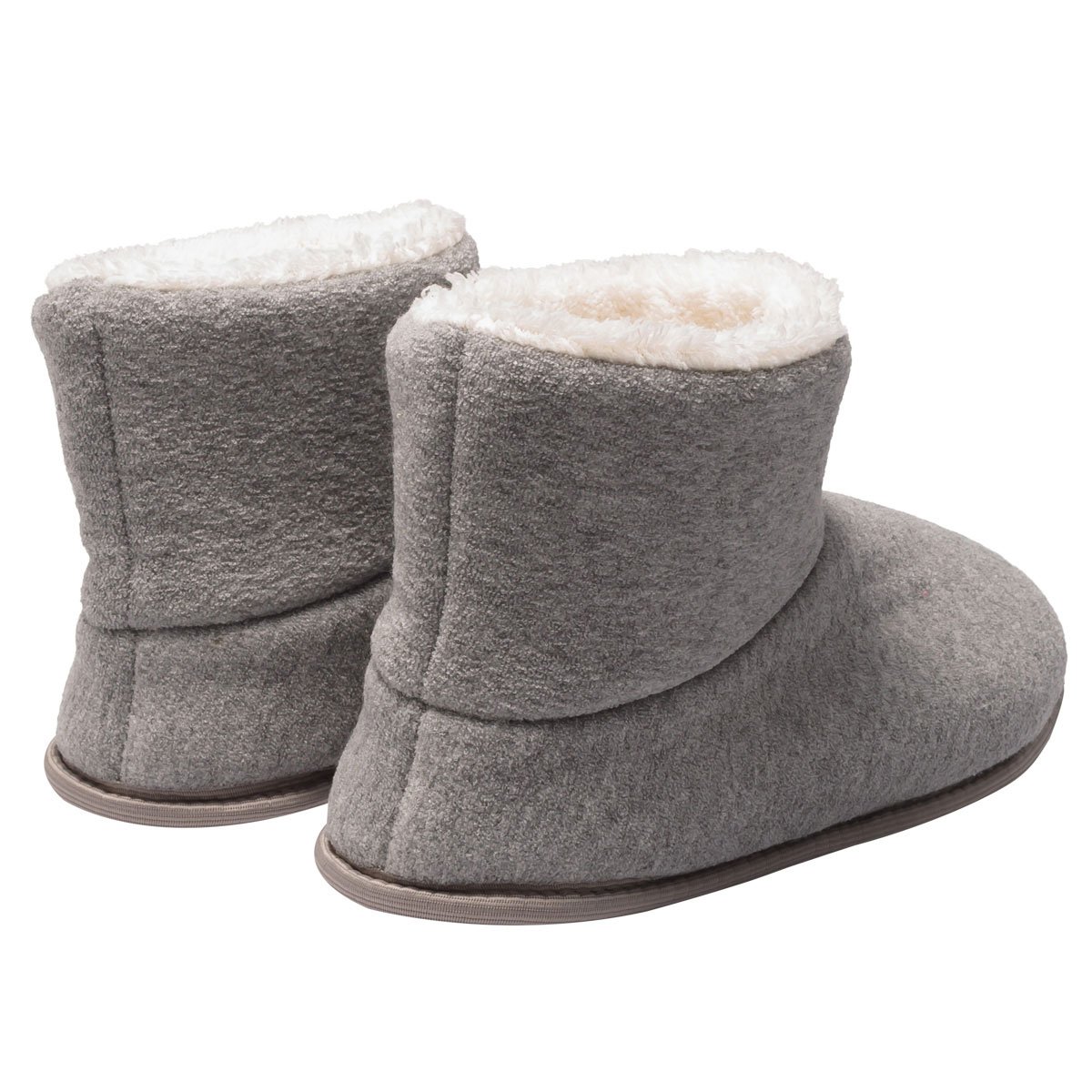Pantufa Bota Polar Cano Curto Cinza Antiderrapante Super Quentinha, Fofinha e Resistente. Cinza 2