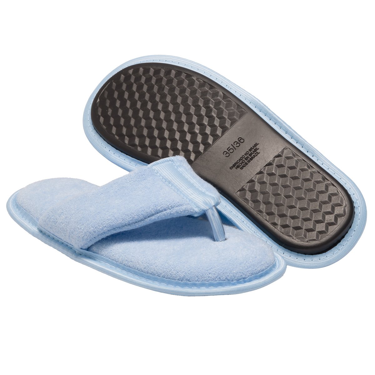 Pantufa Unissex Antiderrapante Azul Chinelo de Quarto Super Fofinho e Resistente Azul Claro 2