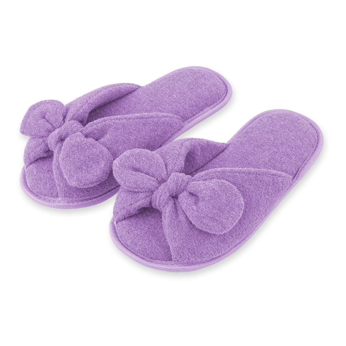 Pantufa Feminina Lilas Com Laço Antiderrapante Super Fofinha e Resistente Chinelo de Quarto