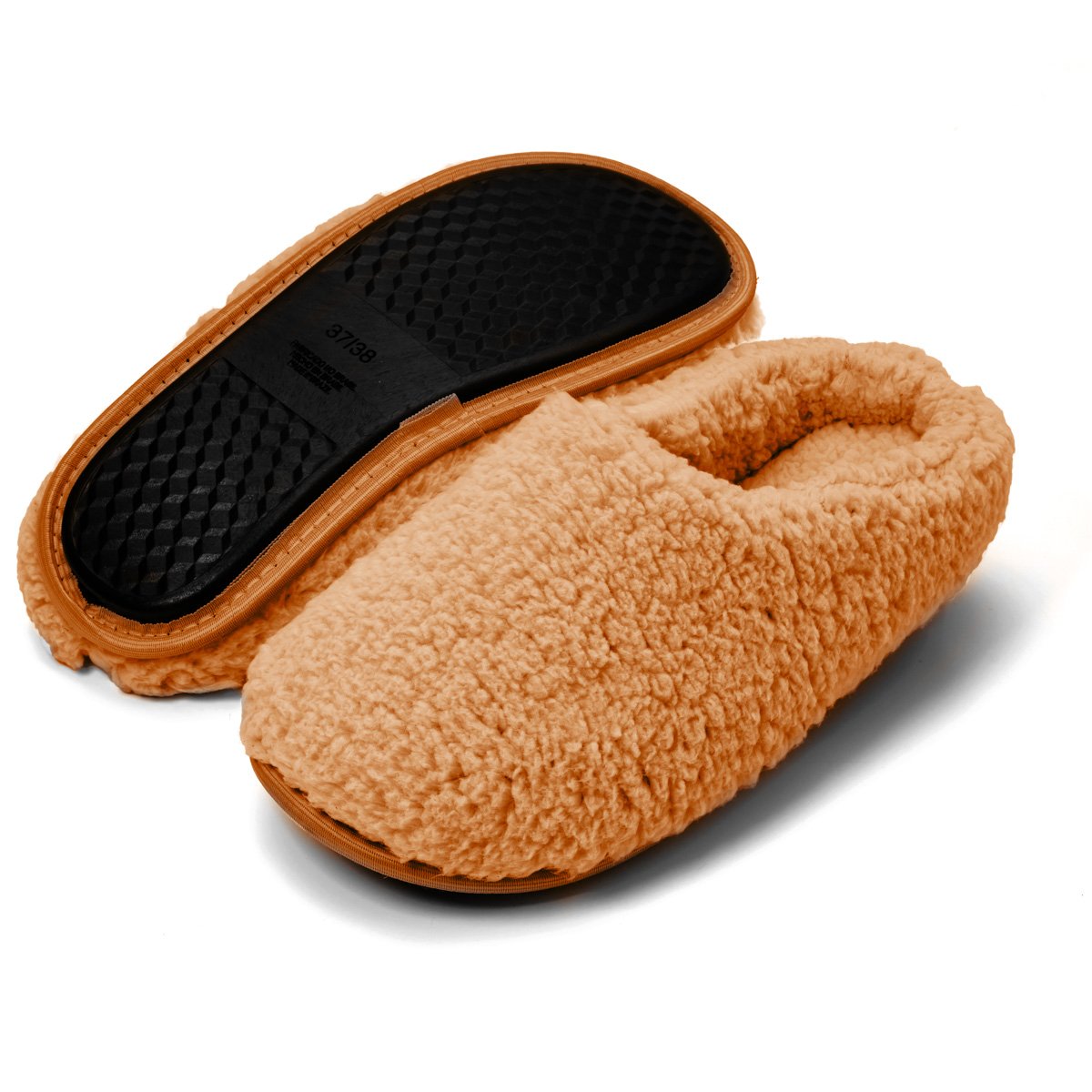 Pantufa de Pelinho Caramelo Antiderrapante Chinelo de Quarto Super Fofinho e Resistente Caramelo 3