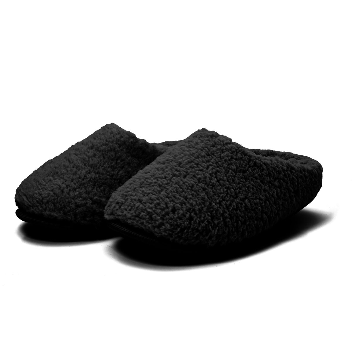 Pantufa de Pelinho Preta Antiderrapante Chinelo de Quarto Super Fofinho e Resistente