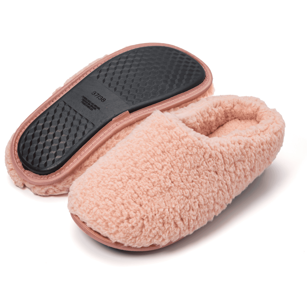 Pantufa de Pelinho Rose Antiderrapante Chinelo de Quarto Super Fofinho e Resistente Rose 5