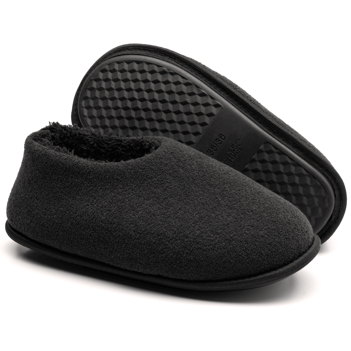 Pantufa Unissex Adulta e Infantil, Sapatilha Preta Antiderrapante, Chinelo de Quarto Super Fofinho e Resistente.