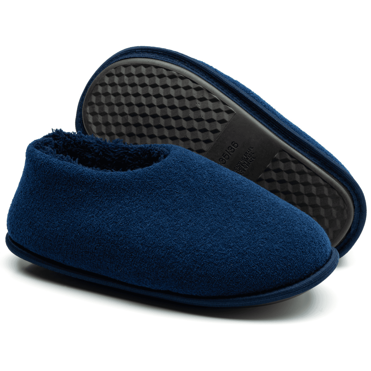 Pantufa Unissex Adulta e Infantil, Sapatilha Azul Antiderrapante, Chinelo de Quarto Super Fofinho e Resistente.