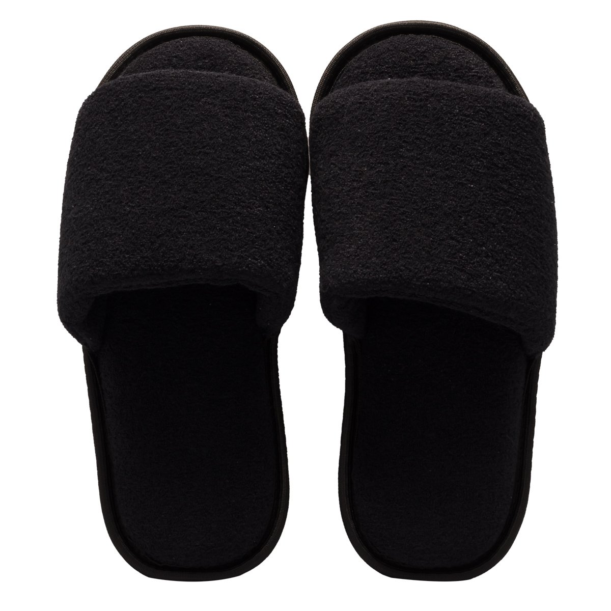 Pantufa Slide Preta com Sola Antiderrapante Chinelo de Quarto Super Macio e Resistente