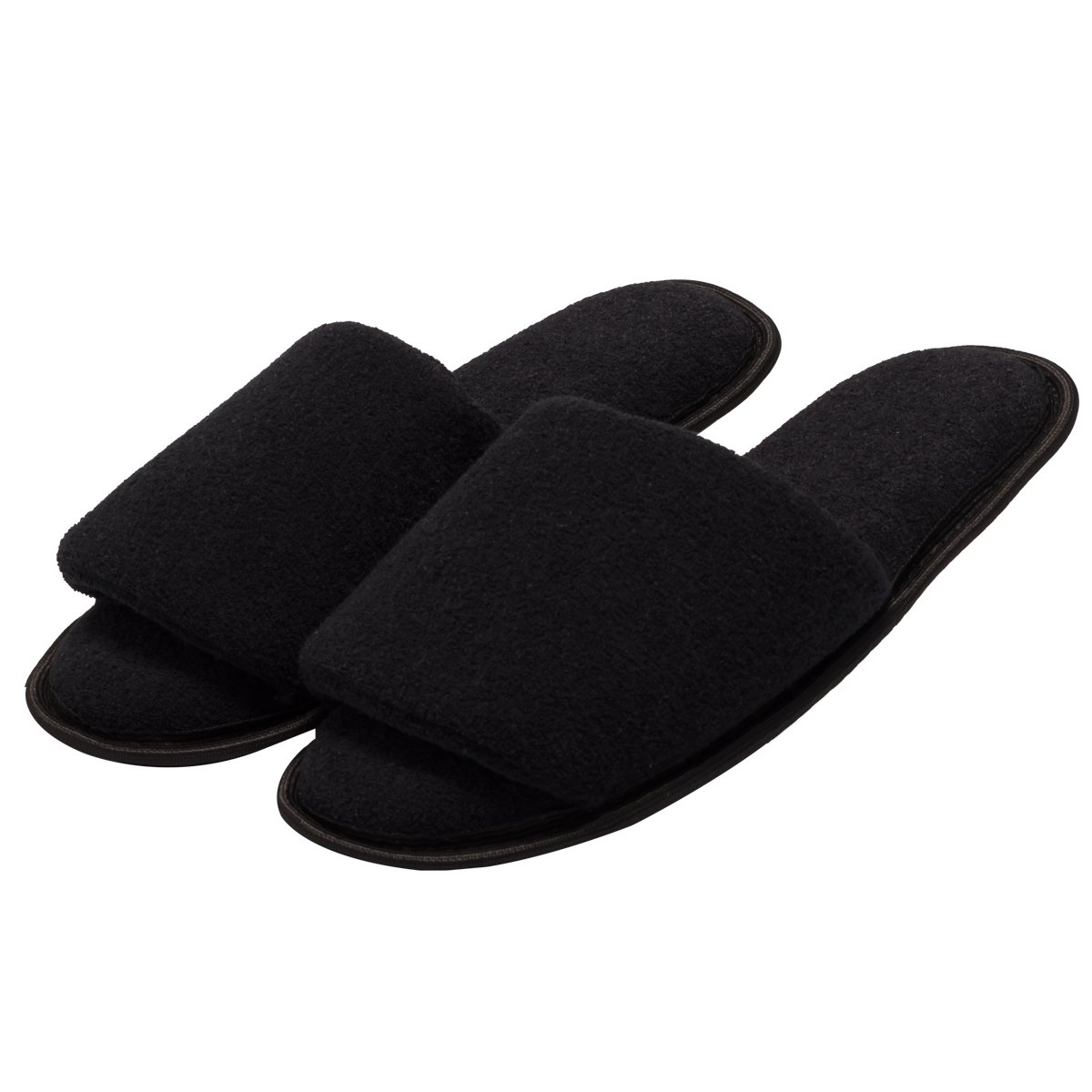 Pantufa Slide Preta com Sola Antiderrapante Chinelo de Quarto Super Macio e Resistente Preto 2