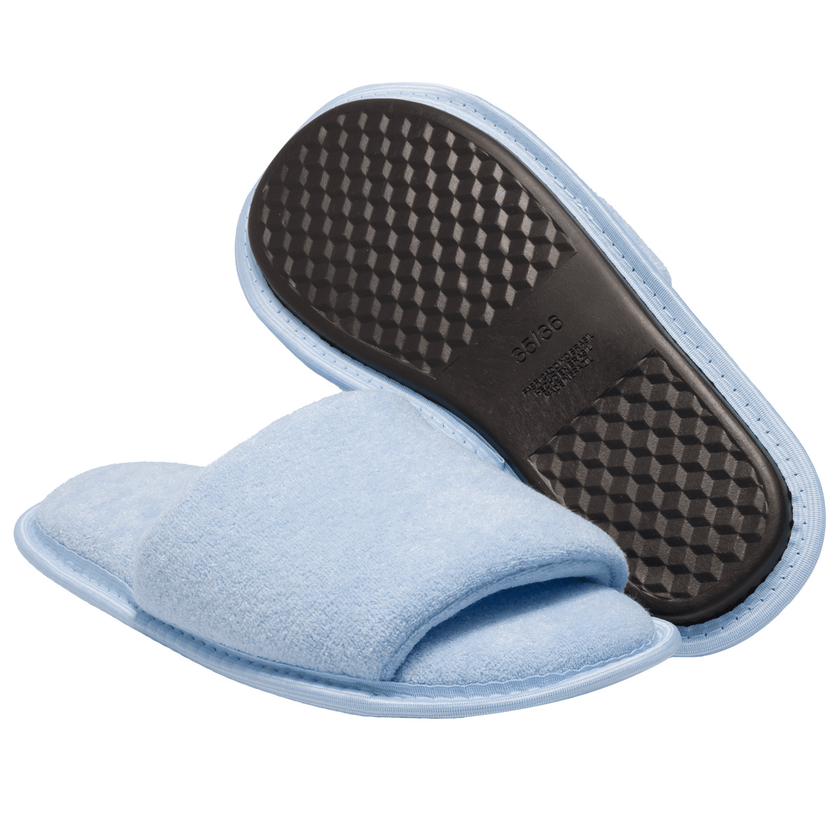 Pantufa Slide Azul com Sola Antiderrapante Chinelo de Quarto Super Macio e Resistente Azul Claro 3