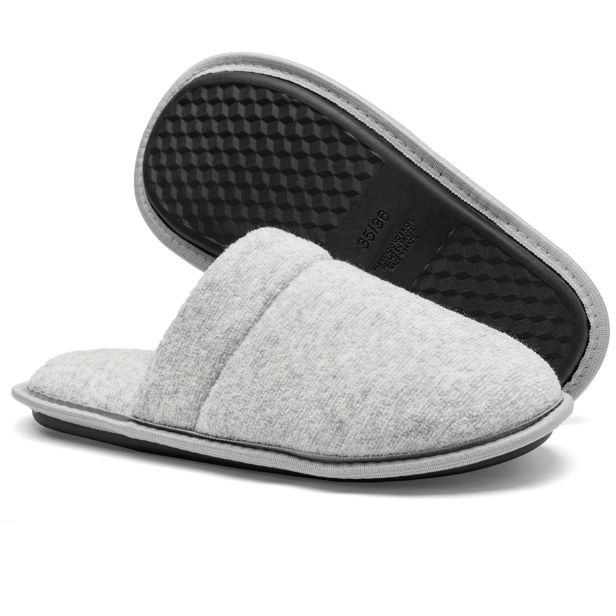 Pantufa Antiderrapante Cinza Chinelo de Quarto Tradicional Super Quentinha e Resistente Unissex