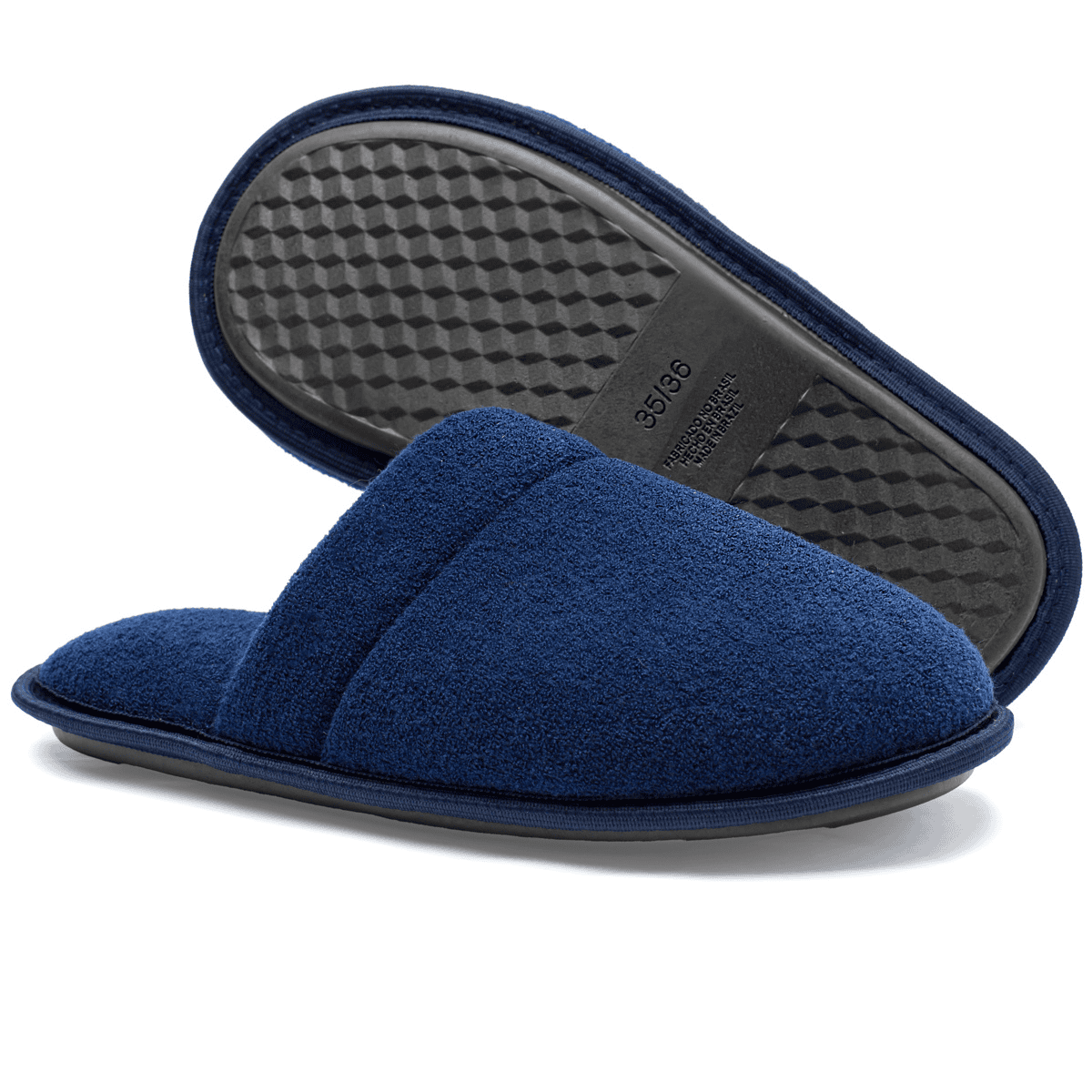 Pantufa Antiderrapante Azul Chinelo de Quarto Tradicional Super Quentinha e Resistente Unissex