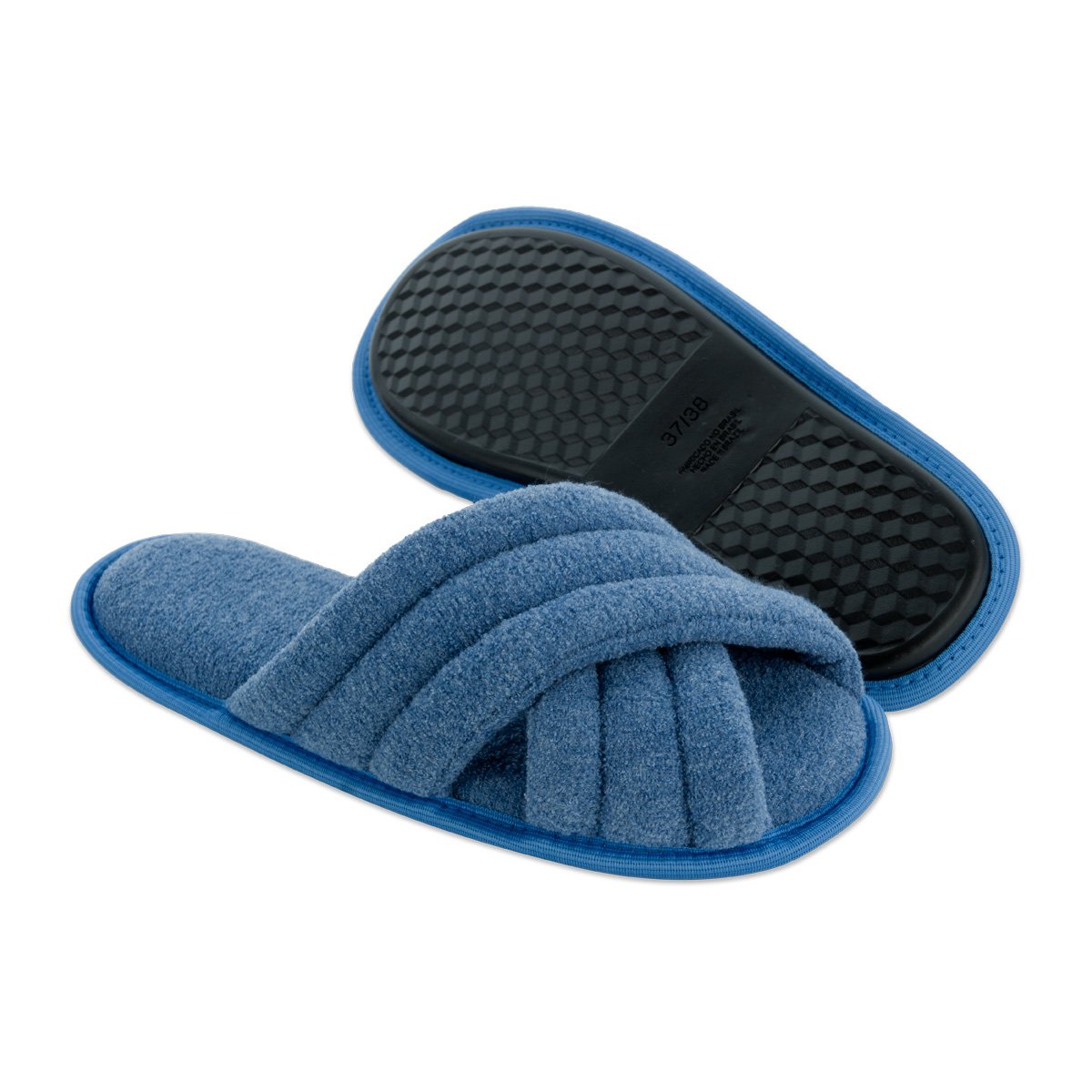 Pantufa Antiderrapante Azul Super Resistente Chinelo de Quarto Macio e Leve do 27 até 46 Azul 3