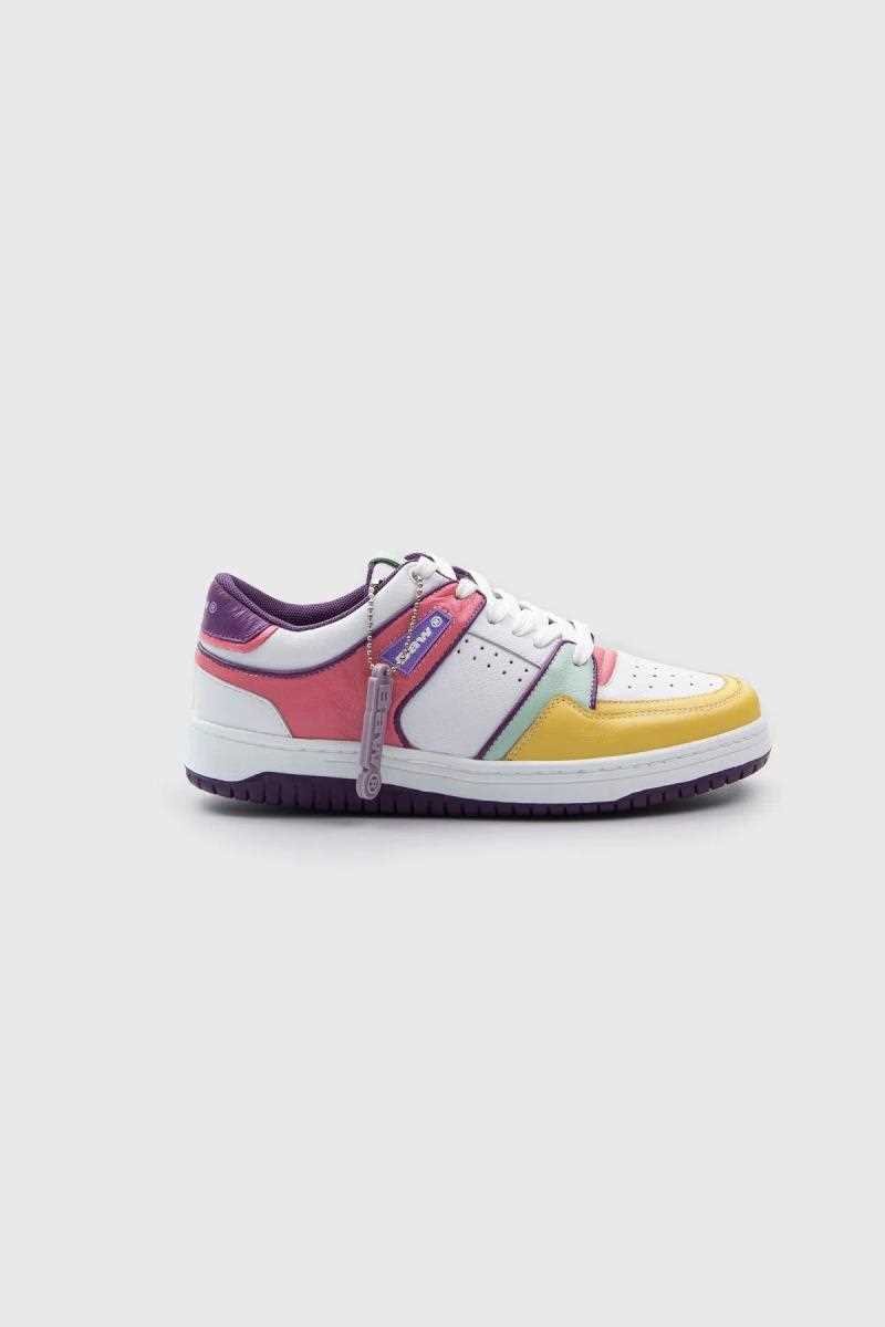 Tenis Baw 0068623 The Session   Branco/Amarelo/Rosa 2