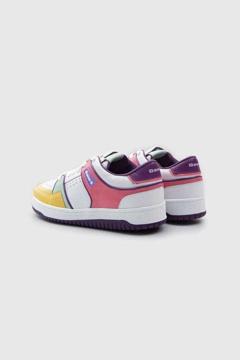 Tenis Baw 0068623 The Session   Branco/Amarelo/Rosa 4