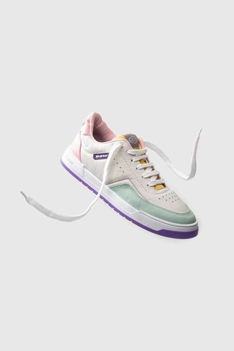 Tenis Baw 0068619 The Pointer   Off White/Rosa/Verde 4