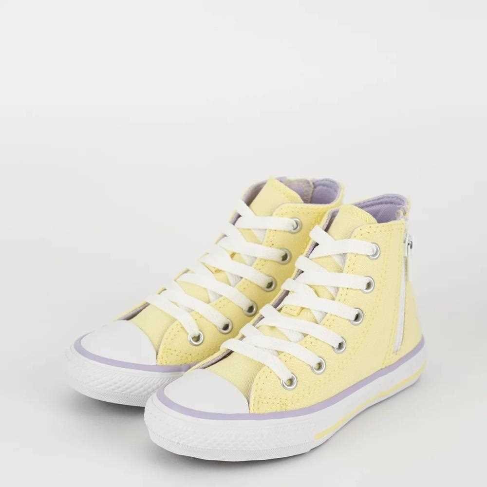 Tenis Infantil Converse Ck10070003  Amarelo/Lilás/Branco 4