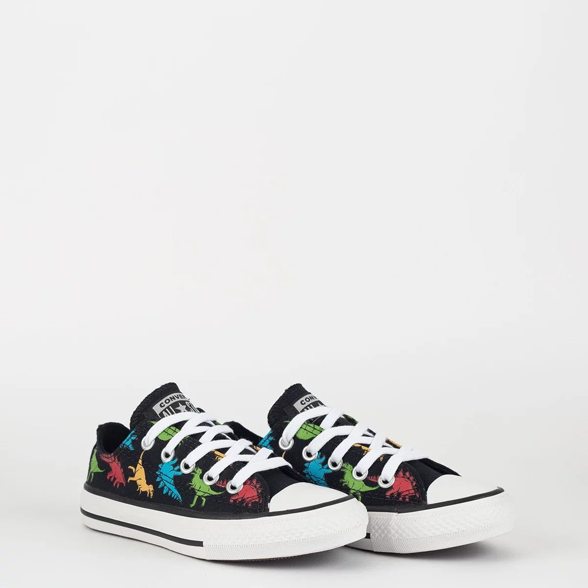 Tenis Infantil Converse Ck09950001 Dino Preto/Multicores/Branco 2