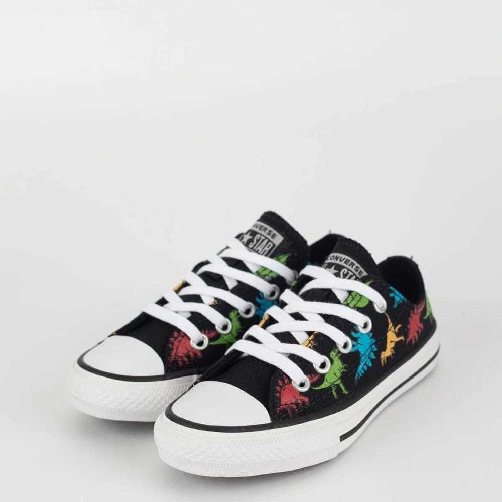 Tenis Infantil Converse Ck09950001 Dino Preto/Multicores/Branco 4