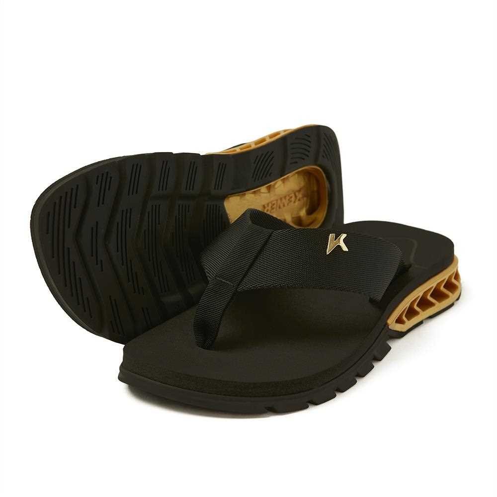 Chinelo Kenner Dbu-02 Rakka Preto/Dourado 2
