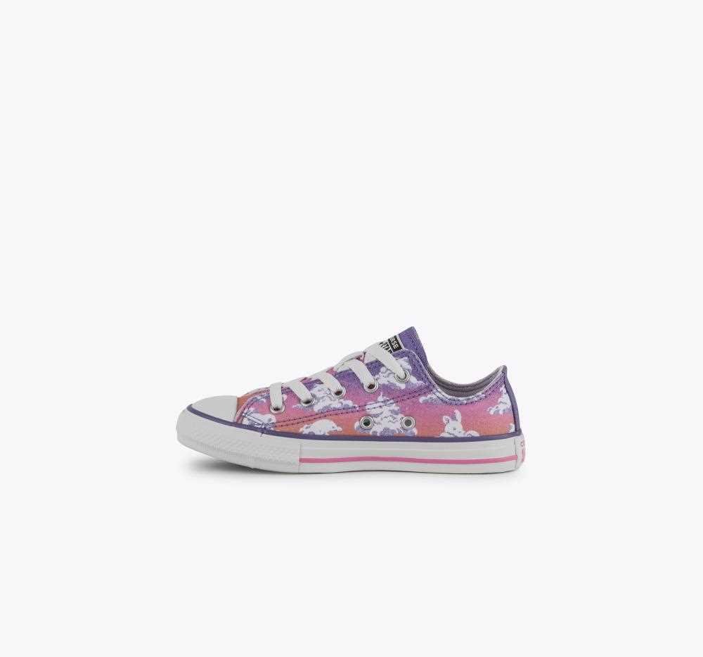 Tenis Infantil Converse Ck10470001 Ct Low Rosa/Roxo/Branco 2