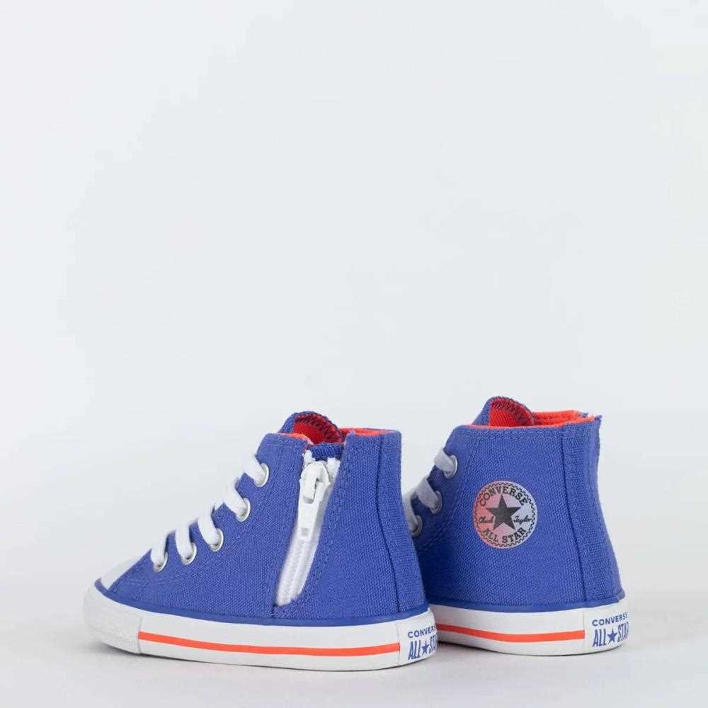 Tenis Infantil Converse Ck11020001 Ct Hi Azul/Laranja/Branco 3