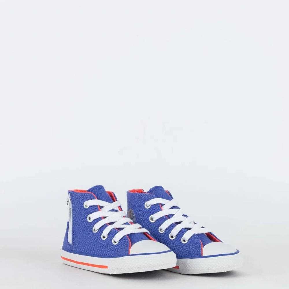 Tenis Infantil Converse Ck11020001 Ct Hi Azul/Laranja/Branco 5
