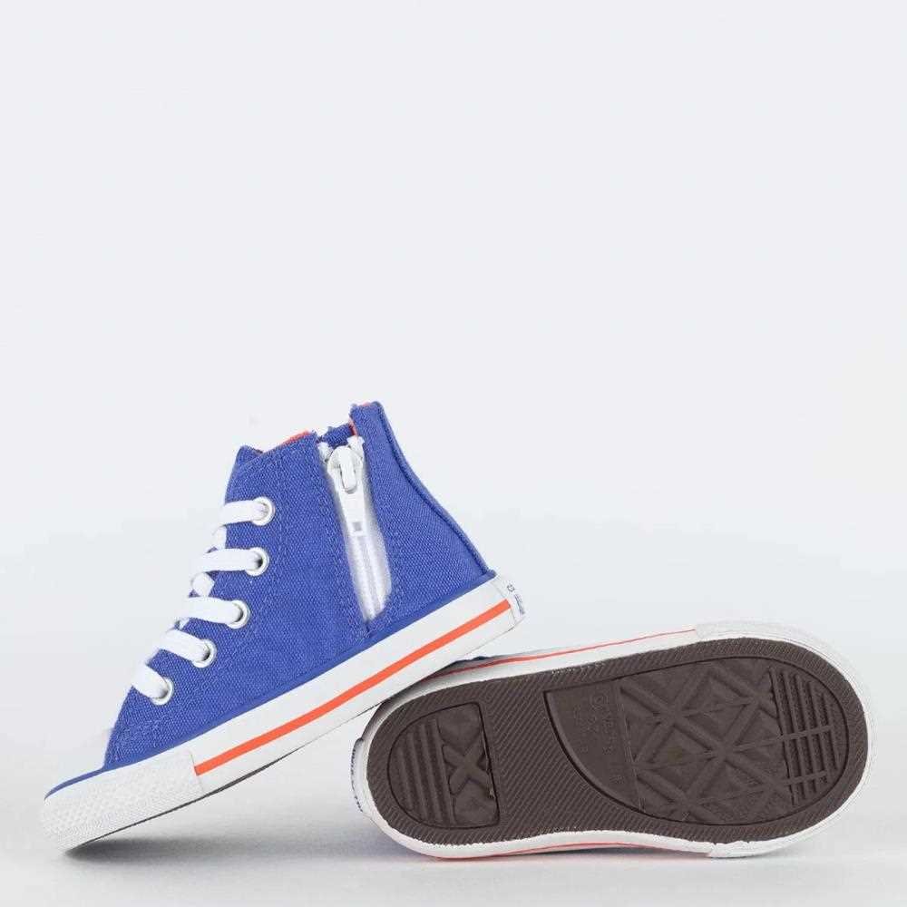 Tenis Infantil Converse Ck11020001 Ct Hi Azul/Laranja/Branco 2