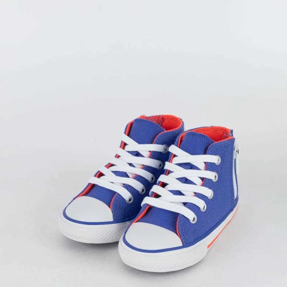 Tenis Infantil Converse Ck11020001 Ct Hi Azul/Laranja/Branco 4