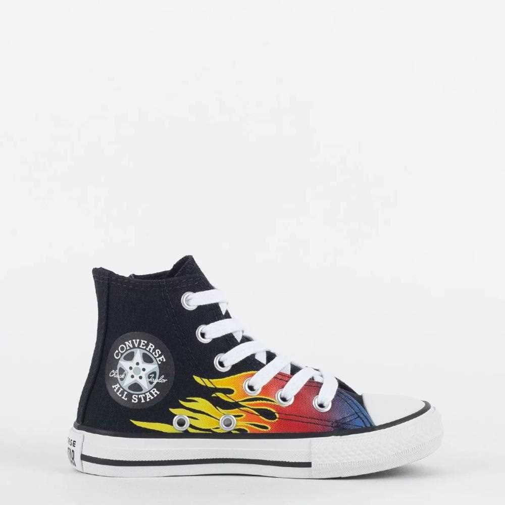 Tenis Infantil Converse Ck10690001 Fire  Preto/Laranja/Branco 1