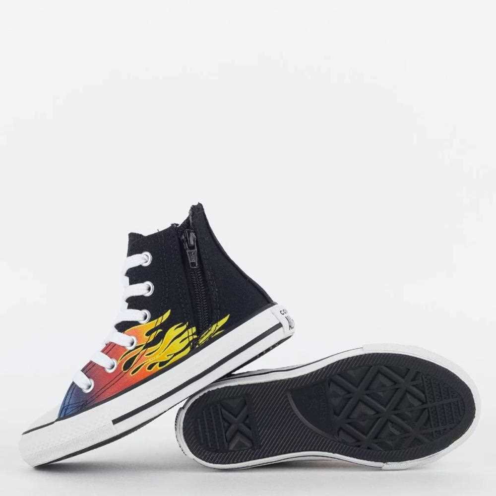 Tenis Infantil Converse Ck10690001 Fire  Preto/Laranja/Branco 3