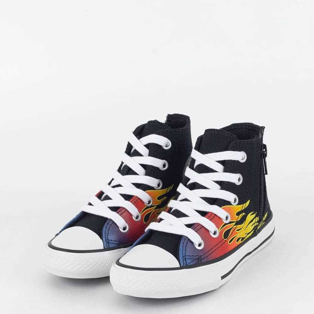 Tenis Infantil Converse Ck10690001 Fire  Preto/Laranja/Branco 5