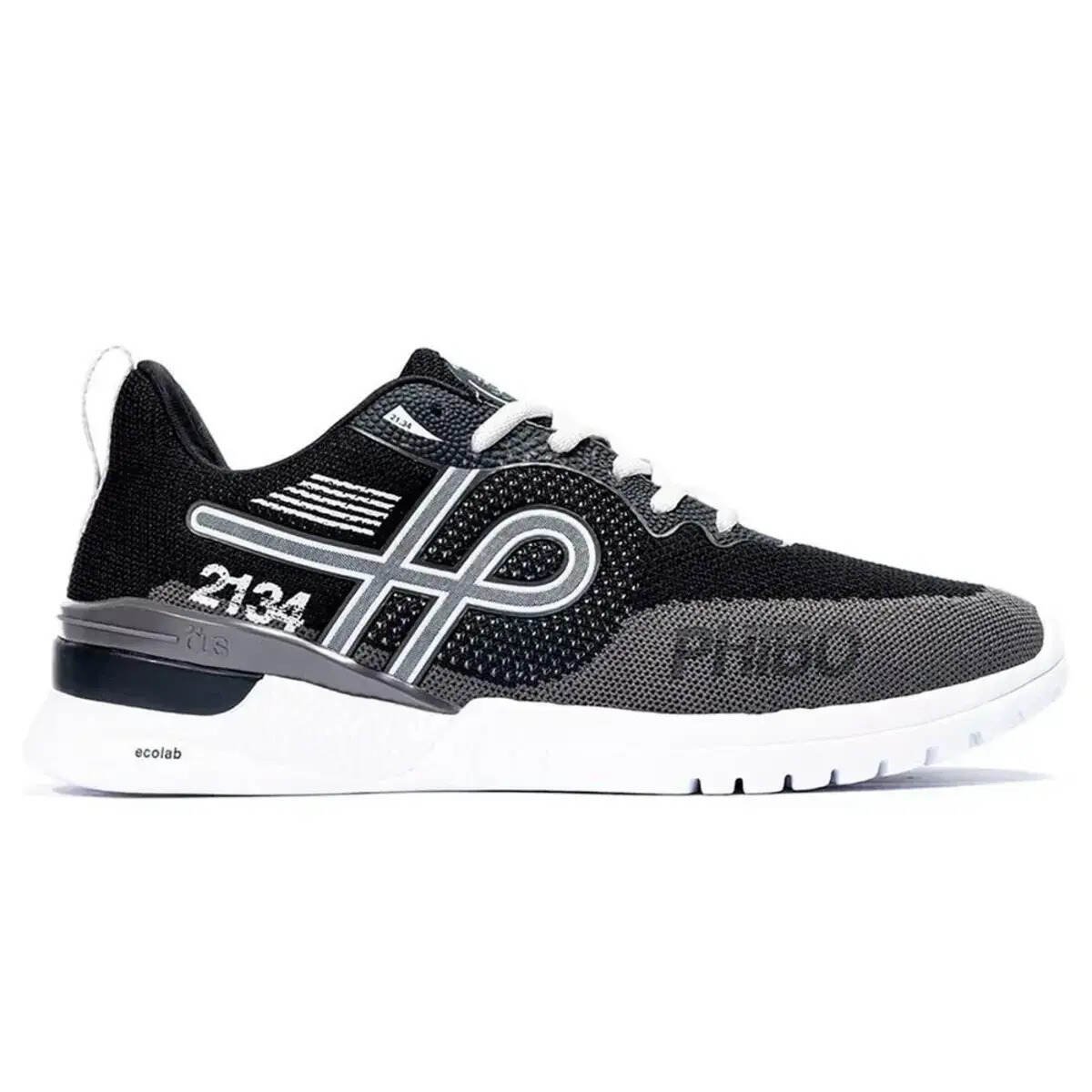 Tenis Ous 350035-04 Phibo Preto/Cinza/Branco 1