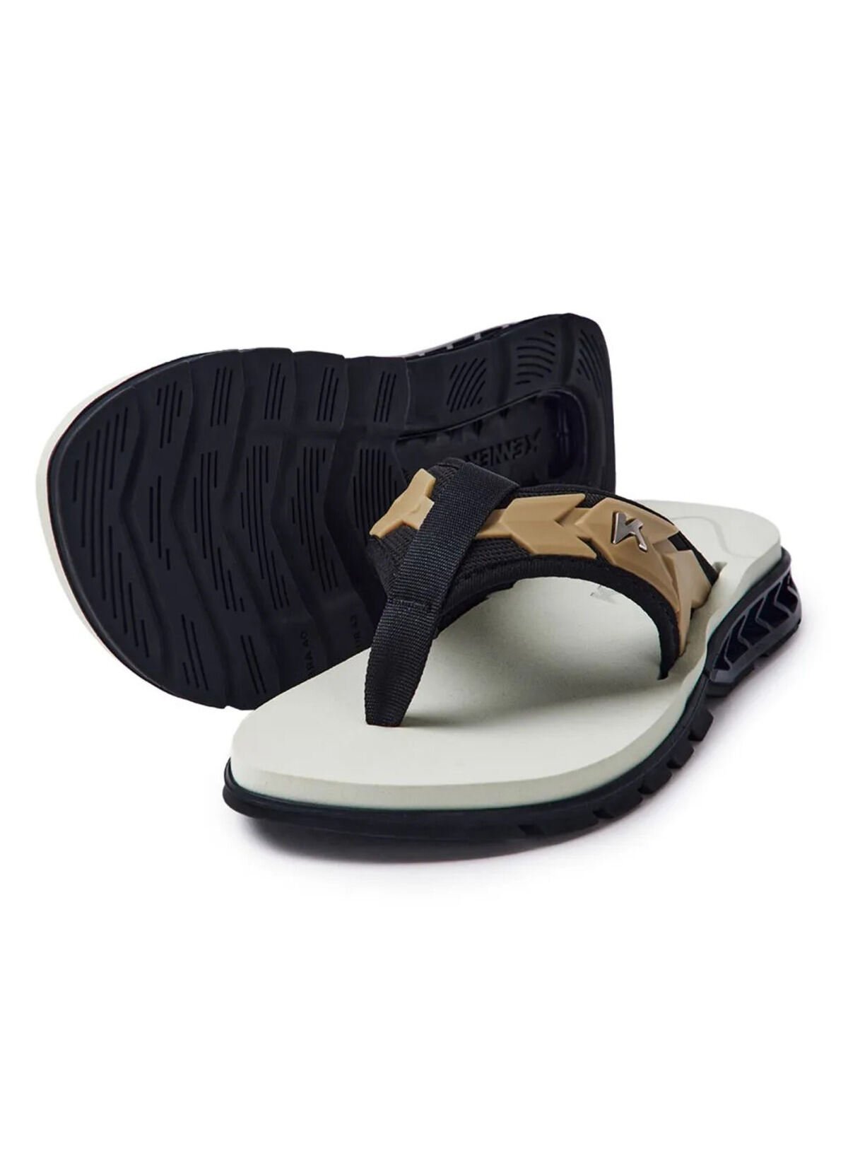 Chinelo Kenner Dlm-09 Rakka   Off White/Preto/Caramelo 2