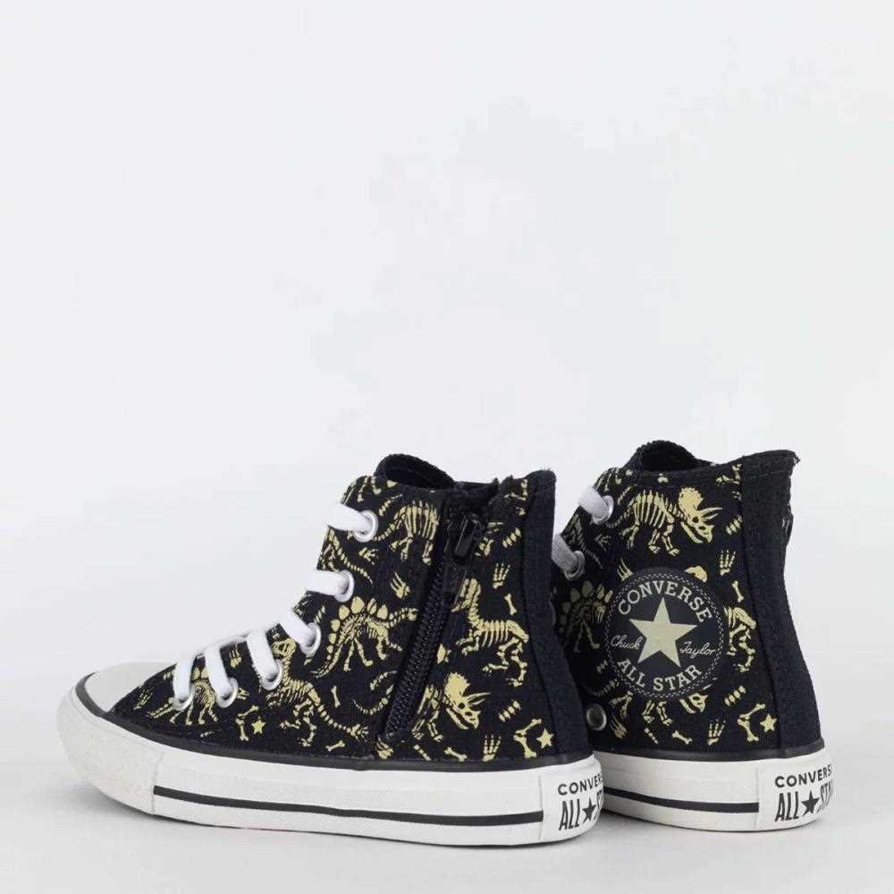 Tenis Infantil Converse Ck10730001  Preto/Branco/Off White 4