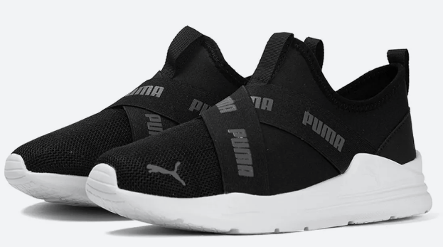 Tênis Infantil Puma Slip-On Ps Bdp 3846670 04  Preto/Branco 2