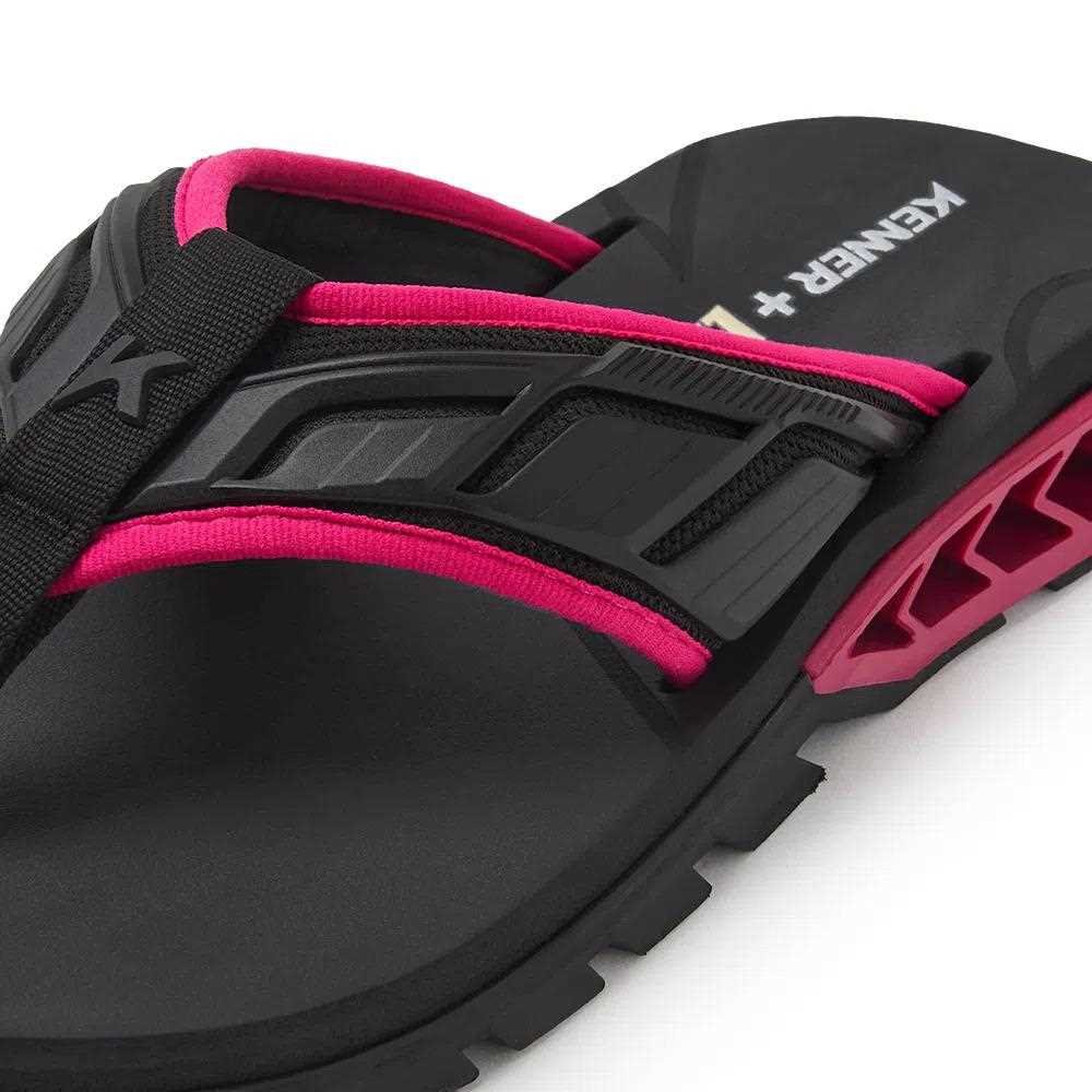 Chinelo Kenner Dyn-04 Rakka L7nnon Preto/Rosa/Branco 5