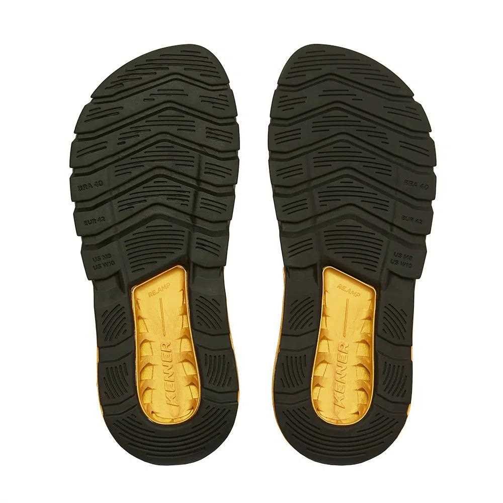 Chinelo Kenner Djy-01 Rakka Alta Frequencia L7  Preto/Dourado 3
