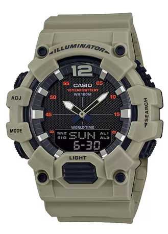 Relogio Casio Hdc-700-3A3vdf Verde Militar/Preto/Vermelho 1