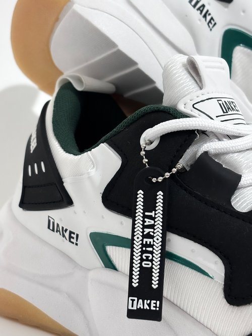 Tênis Take The Moment Tkshoes16  Branco/Verde/Preto 4
