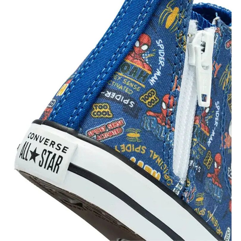 Tênis Infantil Converse Ct Hi Spider Man Ck13090001  Azul/Branco/Vermelho 2